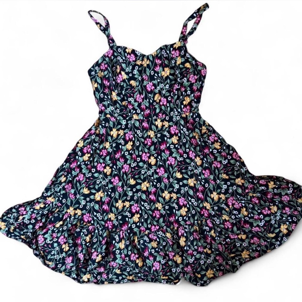 Old Navy Floral Dress - women’s size small - black and colorful floral